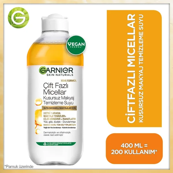 Garnier Dual-Phase Micellar Makeup Remover Water 400ml 6