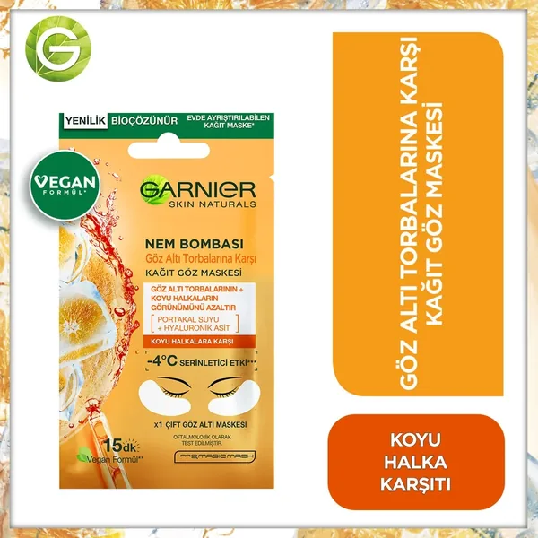 Garnier Moisture Bomb Cooling Effect Sheet Eye Mask 6 g 6