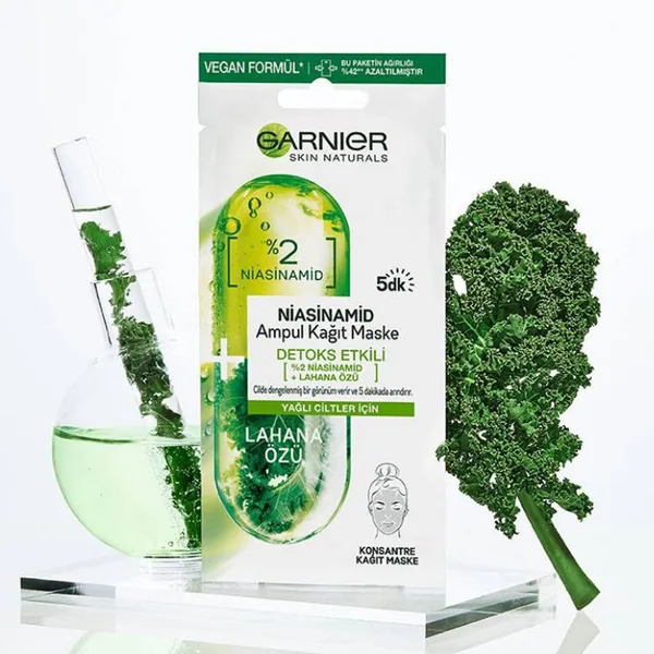 Garnier Niacinamide Detoxifying Ampoule Sheet Mask 15 gr 2