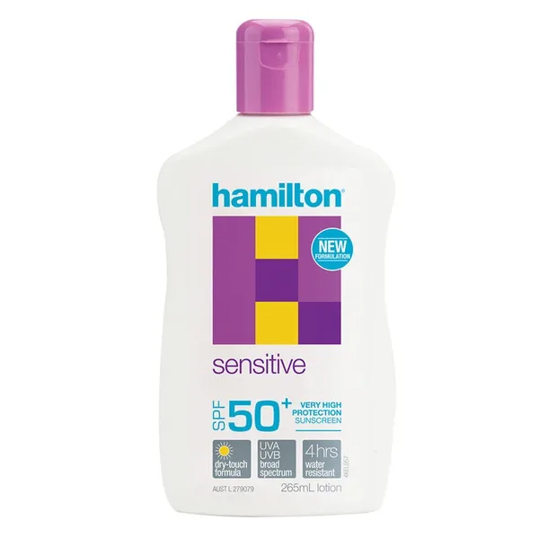 Hamilton Sensitive Spf50+ Sunscreen Lotion 265ml 2
