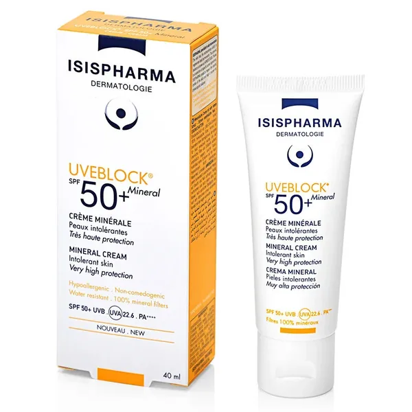 Isis Pharma Uveblock SPF 50+ Mineral Cream 40 ml 2