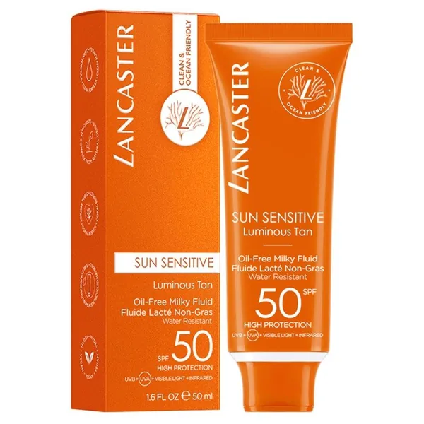 Protégez & Bronzez : Fluide Solaire Lancaster SPF50 Peaux Se 2