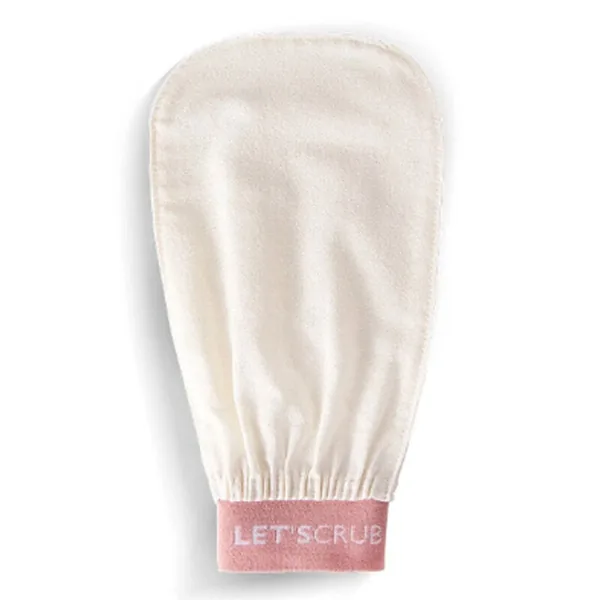Letscrub %100 Floss Silk Bath Mitt Ecru 15x26 cm 2
