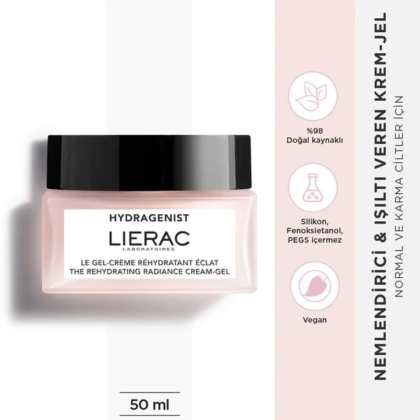 Lierac Hydragenist The Rehydrating Radiance Cream Gel 50 ml 2