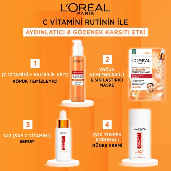 Loreal Paris Revitalift Vitamin C Salicylic Acid Brightening Cleansing Gel 150 ml 6