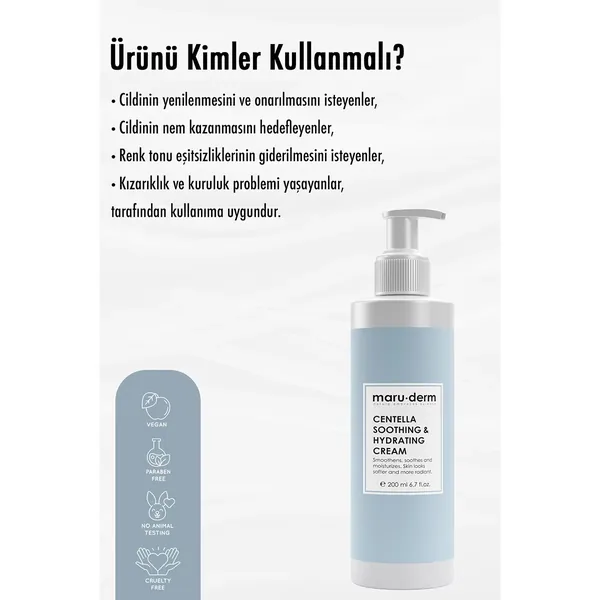 Maruderm Cica Centella Skin Care Cream 200 ml 6