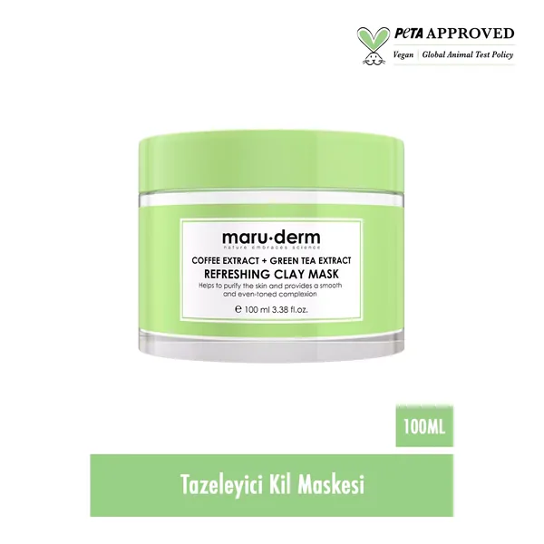 Maruderm Coffee Extract + Green Tea Extract Refreshing Clay Mask 100 ML 4