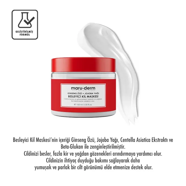 Maruderm Ginseng Extract and Jojoba Oil Clay Mask 100 ml 3