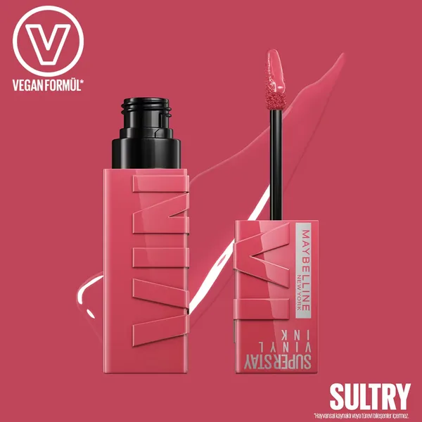 Maybelline New York Super Stay Vinyl Ink Likit Parlak Ruj - 160 Sultry 2