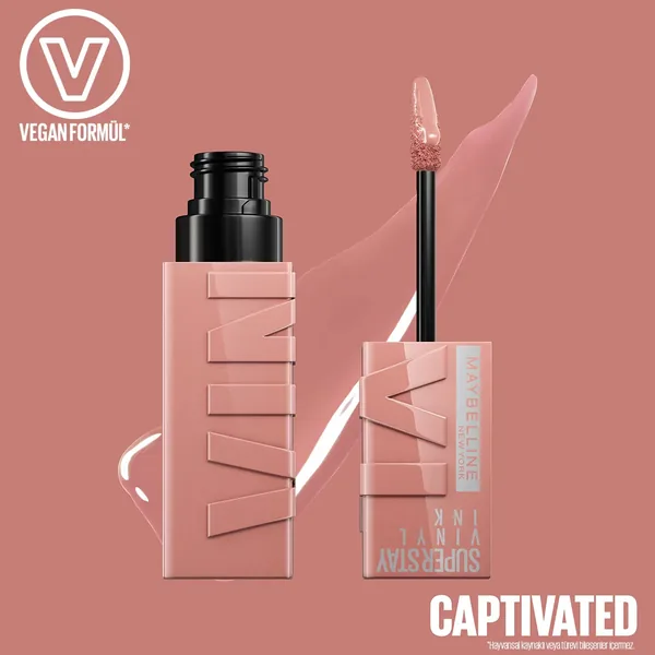 Maybelline New York Super Stay Vinyl Ink Likit Parlak Ruj - 95 Captivated