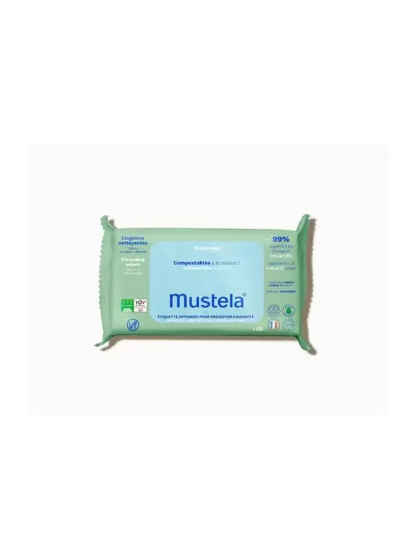Мокрые салфетки Mustela компостируемые 60 шт 3