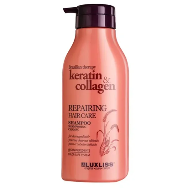 Luxliss Keratin Collagen Repairing Hair Care Shampoo 500 ml 2