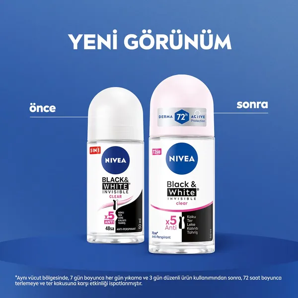 NIVEA نيفيا بلاك-وايت إنفيزيبل للنساء رول أون 50 مل 4