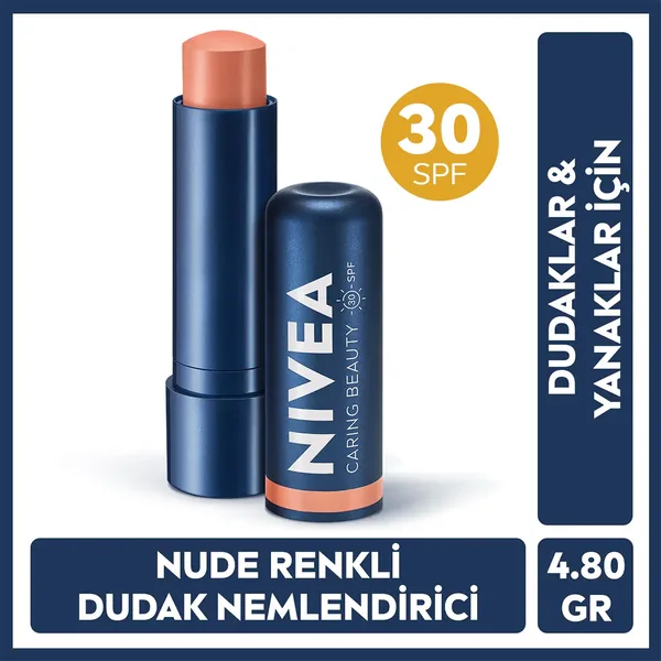 Nivea Caring Beauty Nude SPF30 Lip Care Cream 4.8 gr