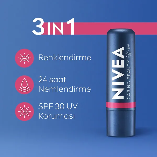 Nivea SPF30 Pink Tinted Sun Protection Lip Balm 4.8 gr 4