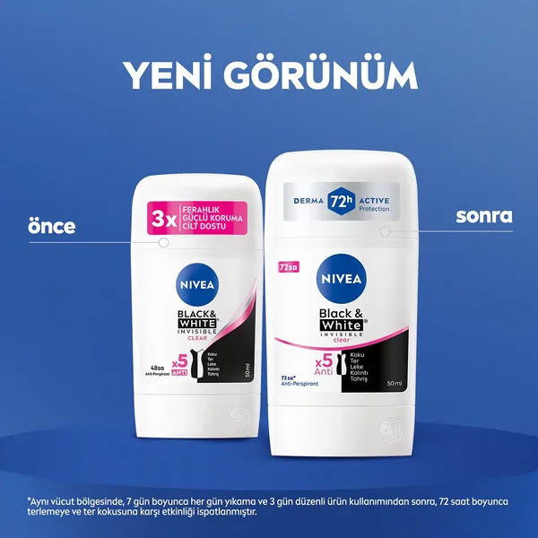 Nivea Invisible Black- White Clear Women's Stick Deodorant 50 ml 4