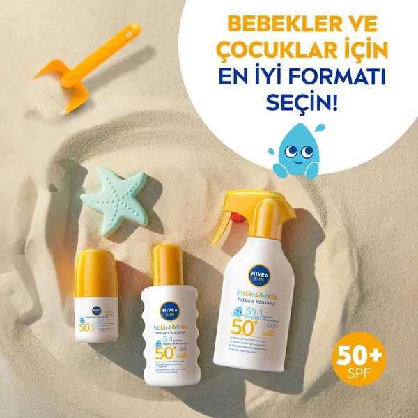 Nivea Sun Babies Kids Sensitive Protection Sun Spray SPF 50+ 270 ml 5