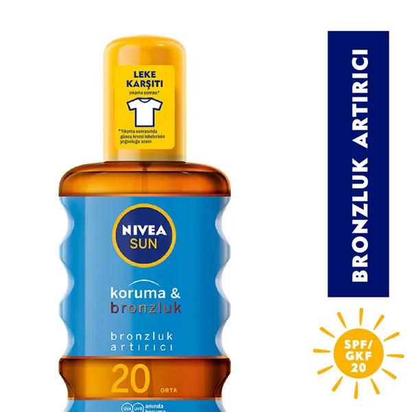 Nivea Sun Protection and Tan SPF20 Sun Oil 200 ml 2