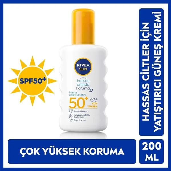 Nivea Sun SPF50 High Sun Protection Body Spray 200 ml 2