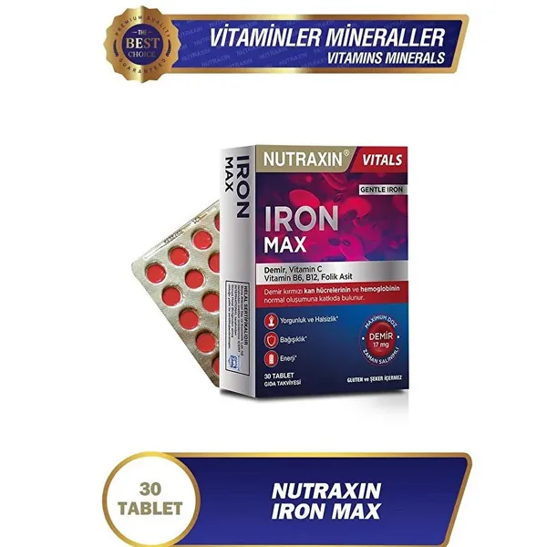 Nutraxin Iron Max Dietary Supplement 30 Tablet 2