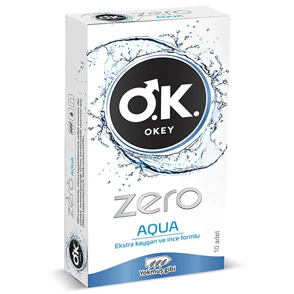 Okey Zero Aqua Extra Lubricated and Thin Condom 10 pcs 2