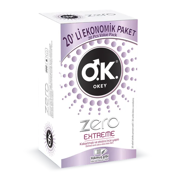 Okey Zero Prezervatif Extreme 20'li 2