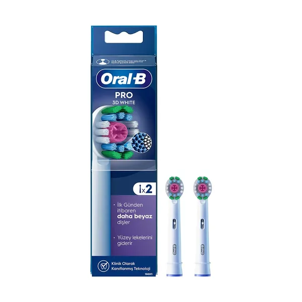Oral-b White Toothbrush Replacement Head 2 pcs 2