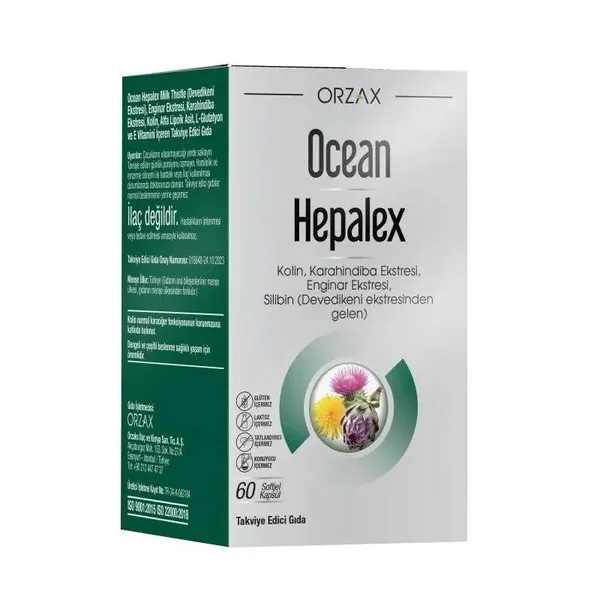 Orzax Ocean Hepalex Food Supplement 60 Capsules