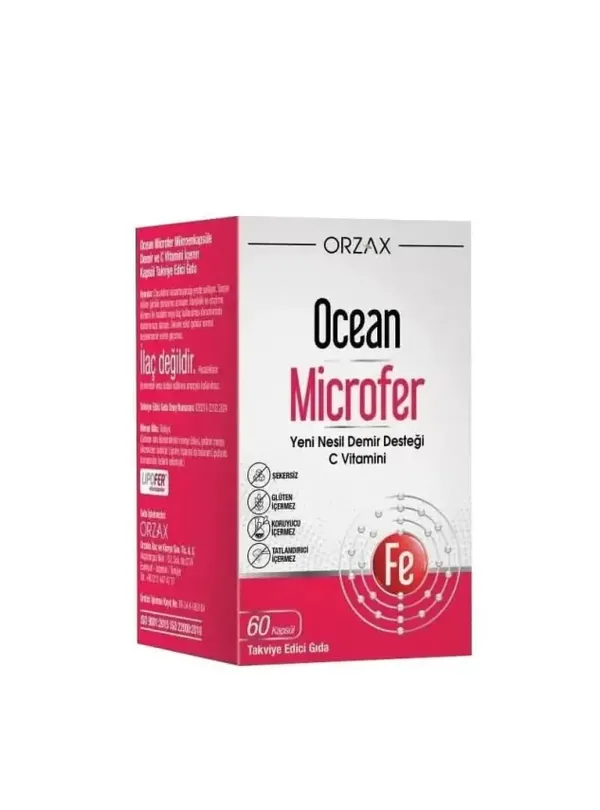Orzax Ocean Microfer Iron and Vitamin C 60 Capsules 2