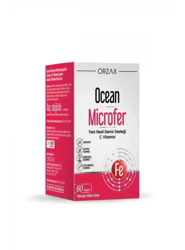 Orzax Ocean Microfer Iron and Vitamin C 60 Capsules 3
