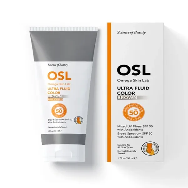Osl - Omega Skin Lab Ultra Fluide Color Spf50+ Sun Protection Cream 50 ml -Brown