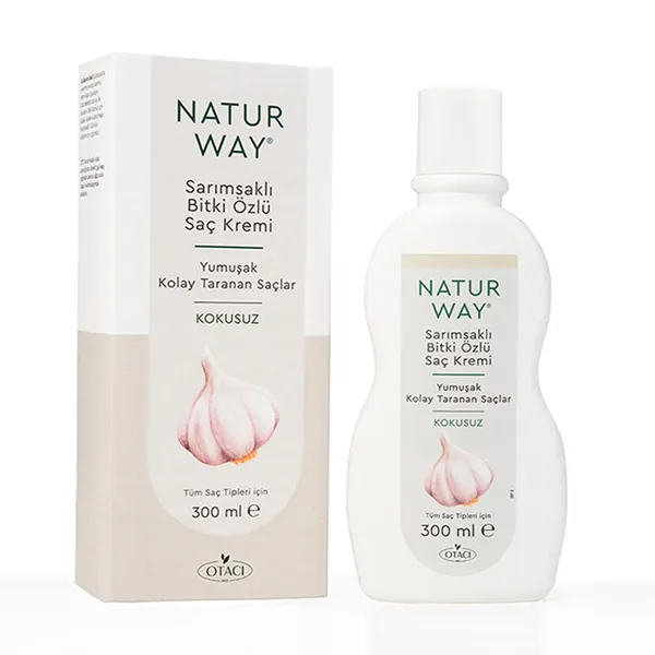 Otacı Naturway Knoblauch-Extrakt Duftfreie Haarkreme 300ml 3