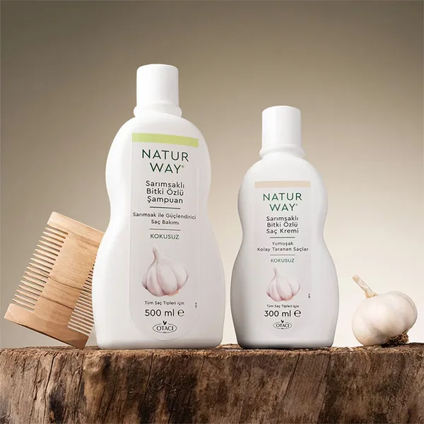 Otacı Naturway Knoblauch-Extrakt Duftfreie Haarkreme 300ml 4