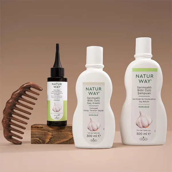 Otacı Naturway Knoblauch-Extrakt Duftfreie Haarkreme 300ml 5