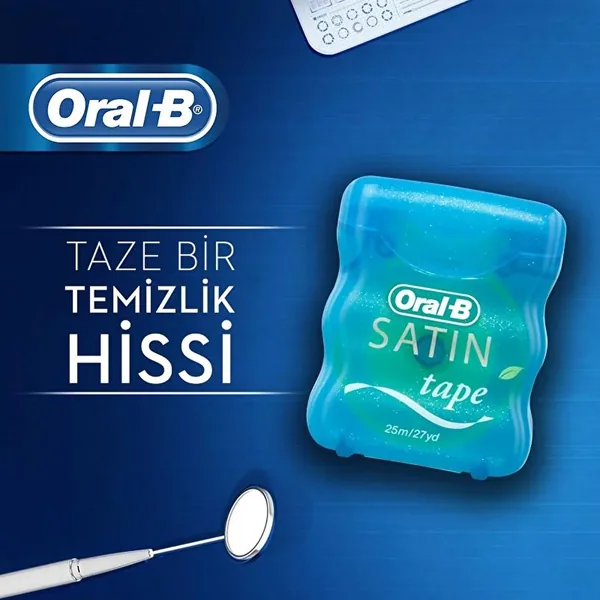 Oral B Satin Tape Dental Floss Giving a Freshness and Cleanliness Feeling 25m 6