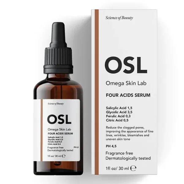 وازني بشرتكِ وأشرقي: سيروم Osl Omega Skin Lab Four Acids 2