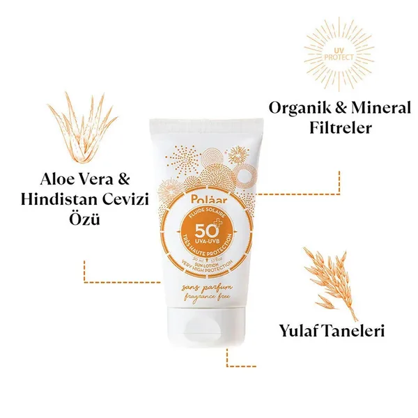 Polaar Fluide Solaire Sunscreen Cream Spf50+ 50 ml 4
