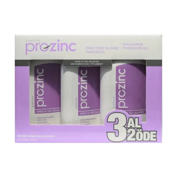Prozinc 3al 2öde 3x300ml (For Dandruff and Oily Hair) Shampoo 3x300 ml