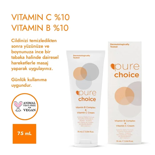 Révélez l'Éclat: Crème Pure Choice Vitamine C & B Complex 6