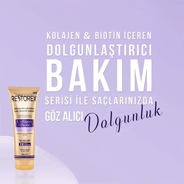 Restorex Collagen Biotin Volumizing Hair Care Cream 250 ml 4