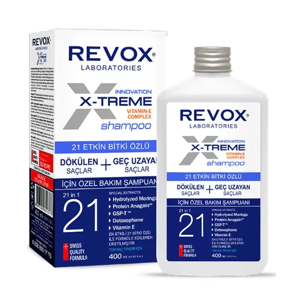 Revox شامبو ريفوكس إكستريم 21 بخلاصة النباتات النشطة لعلاج تساقط الشعر 400 مل 2