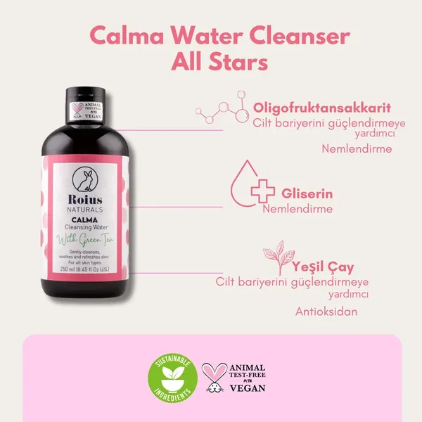 Roius Naturals CALMA Cleansing Water 250 ml 3