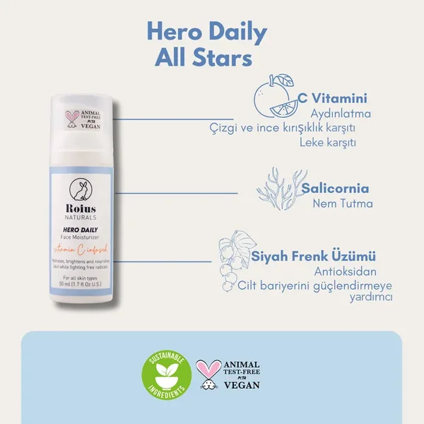 Roius Naturals Hero Daily Face Moisturizer 50 ml 3