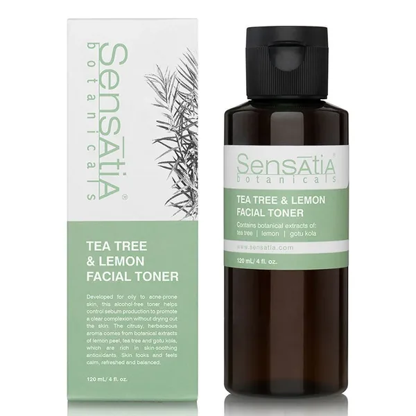Sensatia Botanicals تونيك الوجه بخلاصة شجرة الشاي والليمون من سينساتيا بوتانيكالز، 120 مل 2