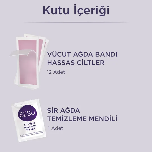 Sesu Sensitive Body Wax Strip 12 pcs 6