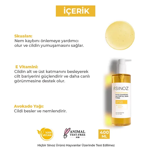 Sinoz Perfect Purity Face Cleansing Oil 400 ml 6