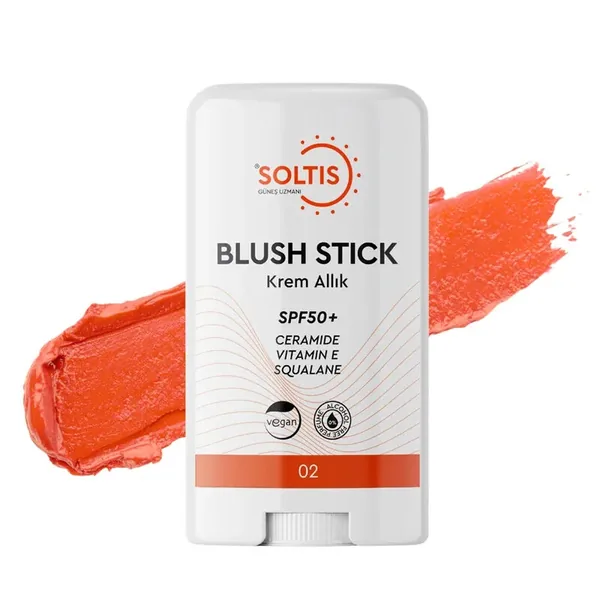Soltis Moisturizing Stick Blush SPF 50+ Peach Tone 15 gr 2