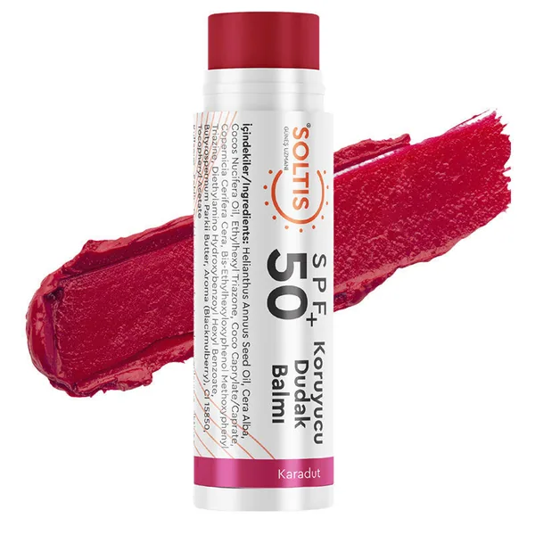 Soltis Renkli Dudak Nemlendiricisi SPF50+ 5 ml - Karadut 2