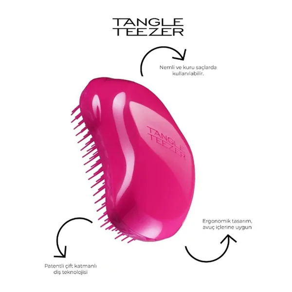 Tangle Teezer Fine - Fragile Berry Bright Hair Brush 2