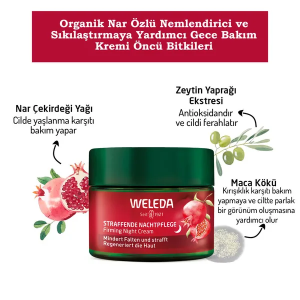 Weleda Pomegranate Extract Moisturizing and Firming Night Care Cream 40 ml 4